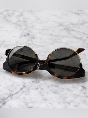 Dior Sideral 1 Tortoise Brown Gold Round Cat Eye Sunglasses